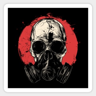 Skull Gas Mask Sticker